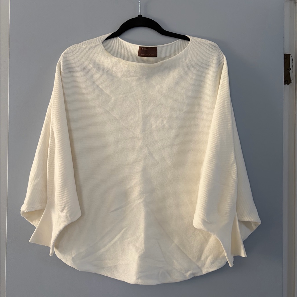 Kerisma Elegant Cream Women's Bat-Wing Sweater Size M/L
